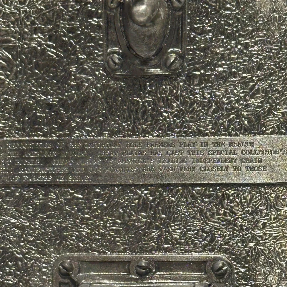 Vintage Great Plains Americas Heartbeat Farm Equipment Advertising Belt Buckle